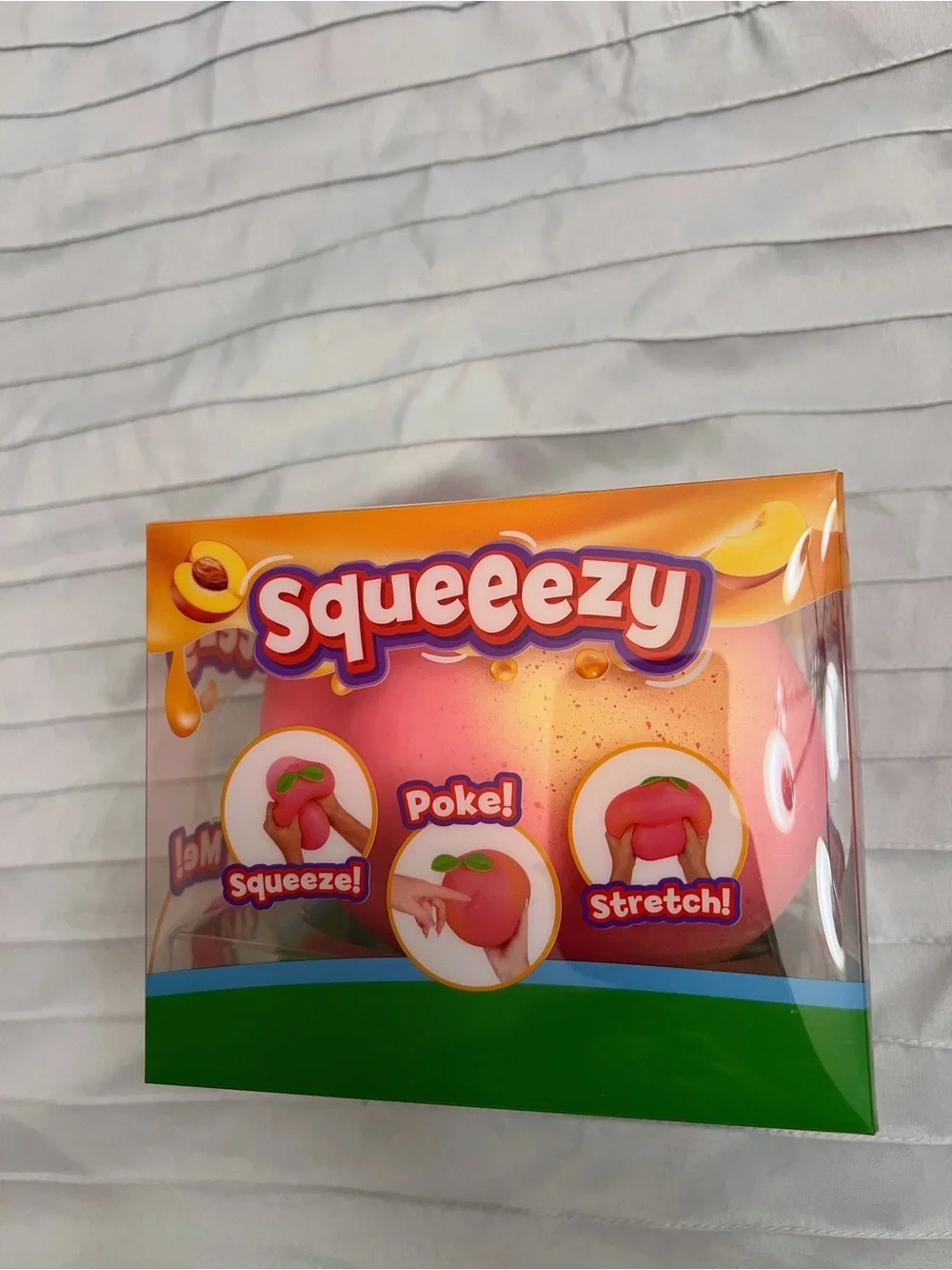 Sunny Days- Squeeezy Peach- Pink- Squishy Fidget Sensory Fruit Toy- Toymendous